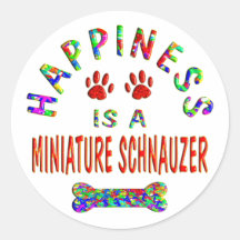 Mini Schnauzer Happiness Stickers