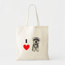 Mini Schnauzer Love Tote Tote Bags