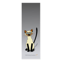 Mini signets de chat siamois (gris) cartes de visite personnelles