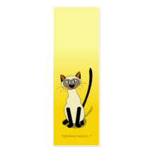 Mini signets de chat siamois (jaune) modèle de carte de visite