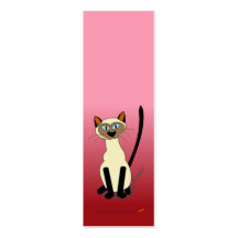 Mini signets de chat siamois (rouges) cartes de visite personnelles