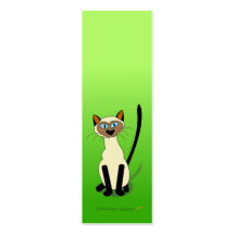 Mini signets de chat siamois (vert) modèle de carte de visite