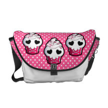 Mini Skull Cupcake Messenger Bag