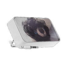 mini teddy bear black blue eyes PC speakers