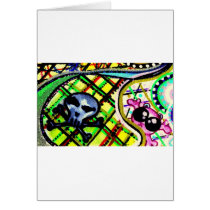 mini têtes de mort greeting cards