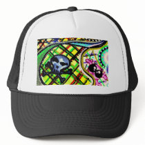 mini têtes de mort trucker hat