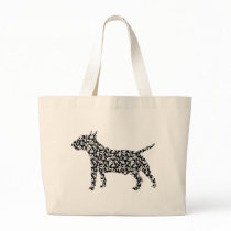 Miniature Bull Terrier Tote Bags