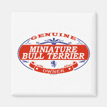 Miniature Bull Terrier Refrigerator Magnet