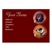 MINIATURE DOG PORTRAITS Monogram Veterinarian Business Card Templates
