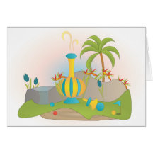 Miniature Golf Course Hole No.13 Greeting Cards