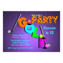 Miniature Golf Party Custom Announcements