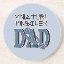 Miniature Pinscher DAD Beverage Coasters