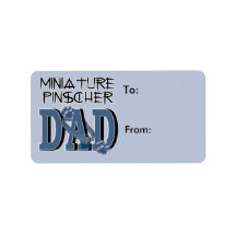 Miniature Pinscher DAD Custom Address Label