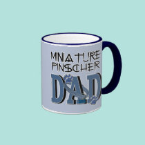 Miniature Pinscher DAD mugs