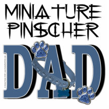 Miniature Pinscher DAD Photo Sculpture