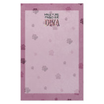 Miniature Pinscher DIVA Custom Stationery