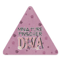 Miniature Pinscher DIVA Triangle Stickers