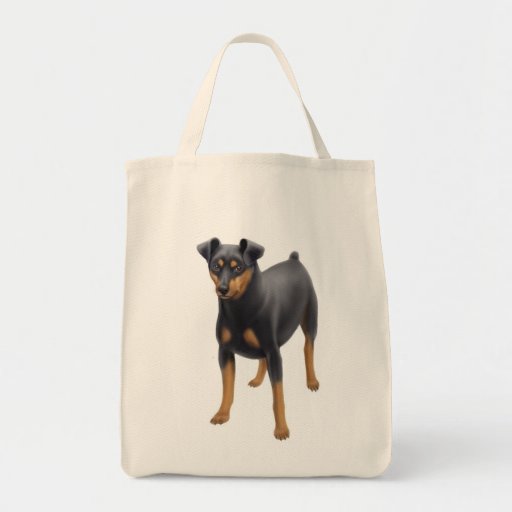 Miniature Pinscher Grocery Tote Canvas Bag