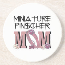 Miniature Pinscher MOM Drink Coaster