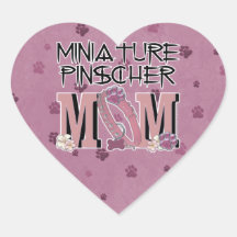 Miniature Pinscher MOM Stickers