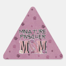 Miniature Pinscher MOM Triangle Sticker