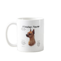 Miniature Pinscher (red) History Design Coffee Mugs