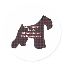 Miniature Schnauzer BFF Gifts Round Stickers
