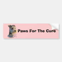 Miniature Schnauzer Breast Cancer Bumper Sticker