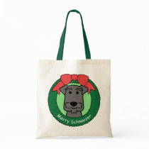 Miniature Schnauzer Christmas Canvas Bag
