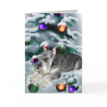 Miniature Schnauzer Christmas Gifts Card