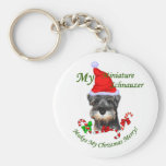 Miniature Schnauzer Christmas Gifts Key Chains