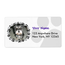 Miniature Schnauzer Photo Shipping Labels