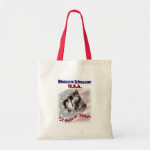 Miniature Schnauzer USA Canvas Bag
