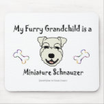 MiniatureSchnauzerWhite Mousepads