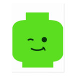 Minifig Winking Head by Customize My Minifig Post Card