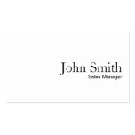 Minimal Plain White Sales Manager Business Card