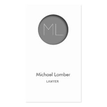 Minimalistic modern Business Card grey circle