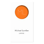 Minimalistic modern Business Card orange circle