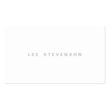 Minimalistic White  Business Card