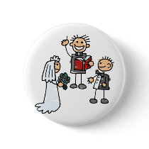 Minister Priest Reverend Performs Wedding Ceremony Pinback Button