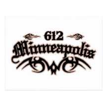 Minneapolis 612 post card