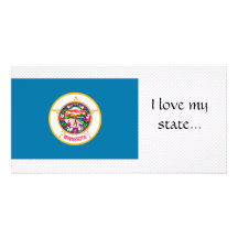 Minnesota Flag Personalized Photo Card