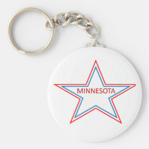 Minnesota in a star. key chain