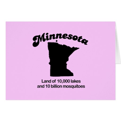 Minnesota Motto - Land of 10,000 lakes Card
