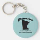 Minnesota Motto - Land of 10,000 lakes Keychain