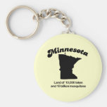 Minnesota Motto - Land of 10,000 lakes Keychains