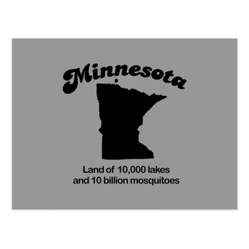 Minnesota Motto - Land of 10,000 lakes Postcard