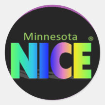 Minnesota Nice® Black Stickers