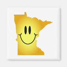 Minnesota Smiley Face Refrigerator Magnets