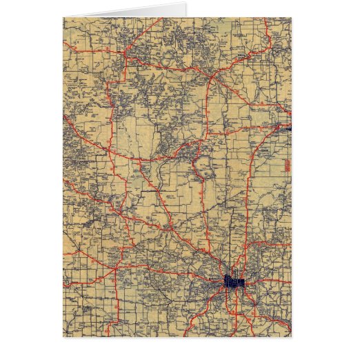 Minnesota standard map greeting card